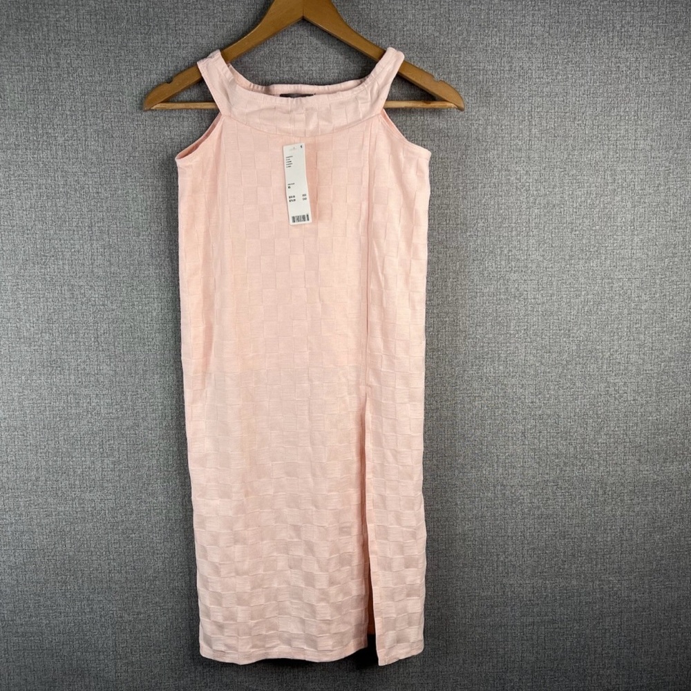 Urban Outfitters Blush Pink Textured Midi Dress